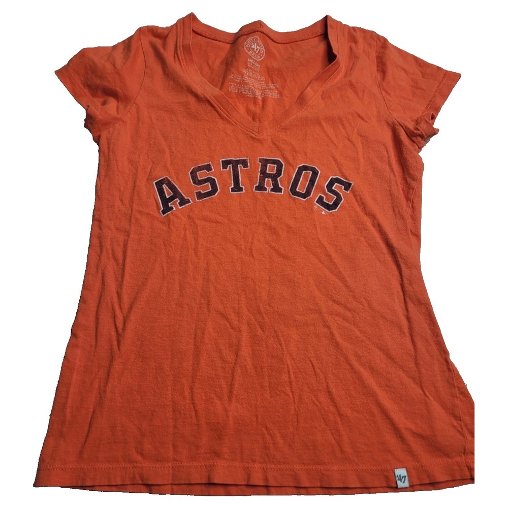 47 Brand Houston Astros Women's Short Sleeve‎ Orange T-Shirt MLB Medium